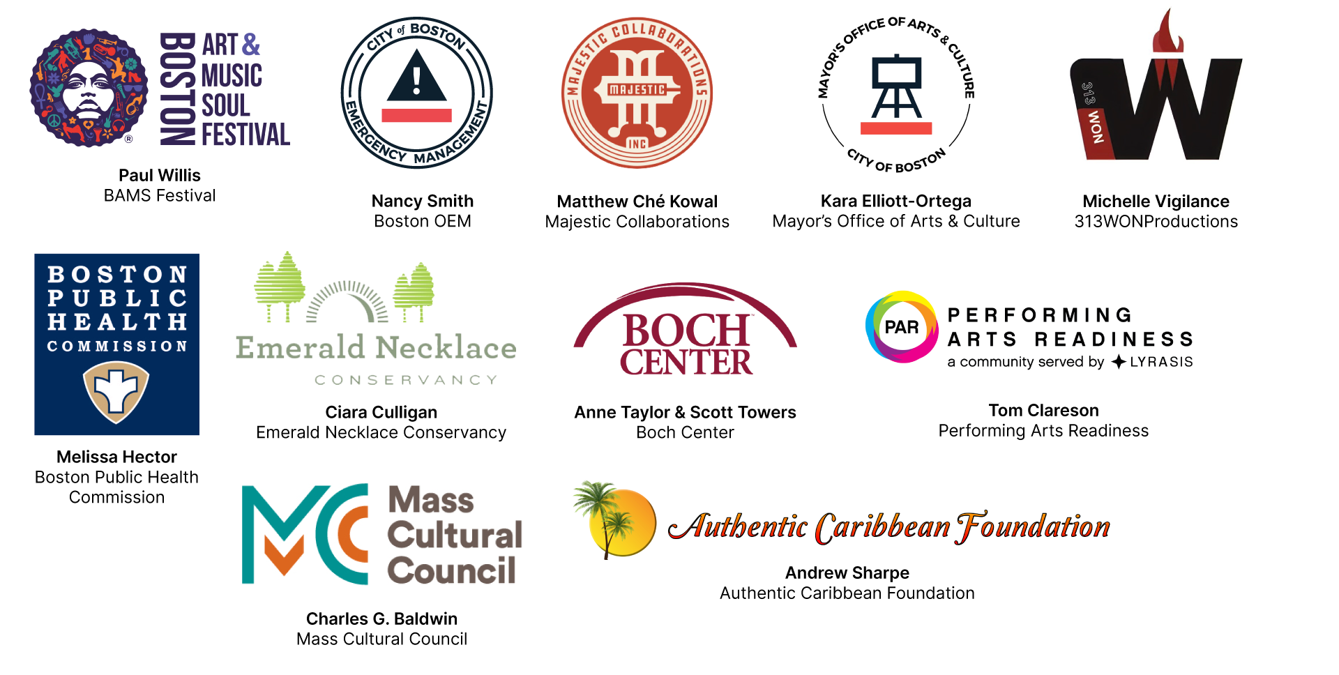Logos and names of the event partners.